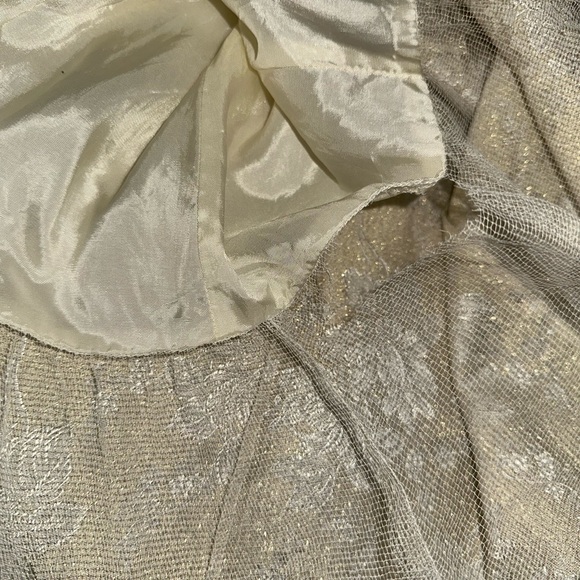 Jessica McClintock Girls • Vintage Ivory Floral Jacquard Sleeveless Size 14 - Picture 7 of 10